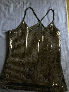 Hot black sequins Top