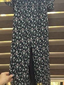 Floral Cold Shoulder Maxi Dress