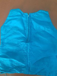 Embellished Teal Ethnic Blouse for girls