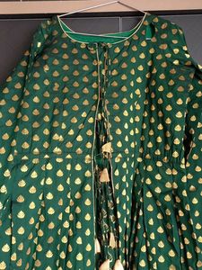 Green &amp; Gold Indian Dress