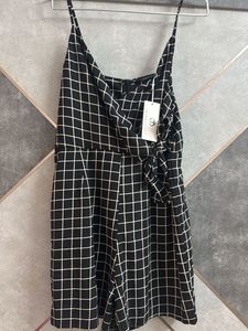 Chic Grid Print Jumpsuit