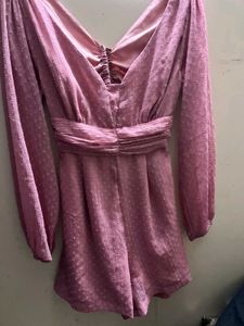 Pink Long Sleeve Romper