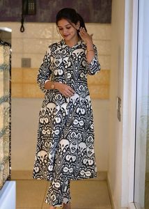 Black &amp; White Ikat Print Co-ord set