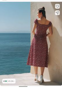 Floral Print Off-Shoulder Midi Dress