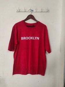 Men's Red Brooklyn Graphic T-Shirt