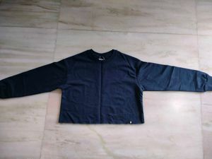 New Navy Blue Crop Top