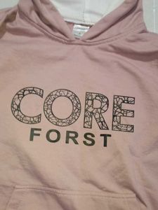 Pink Graphic Print Hoodie
