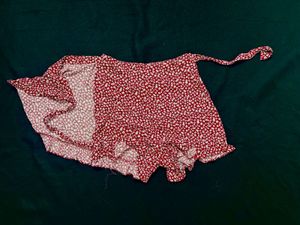 Red Floral Wrap Skort