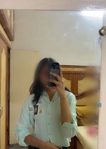Light Blue Collared Shirt with Patches