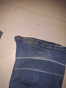 Flared Blue Denim Jeans