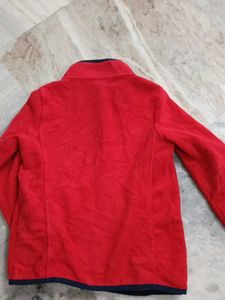 Red Fleece Zip-Up Jacket