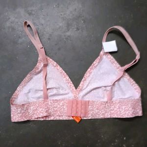 Cute Pink Printed Bra