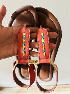 Bata Size 8 Coral Flat Sandals -
