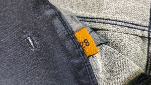 Latest 28" Stripped Blue Jeans For Ladies