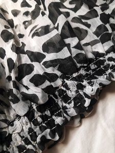 Animal Printed Chiffon Top