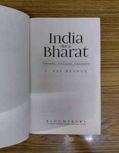 India that is Bharat Book by J. Sai Deepak