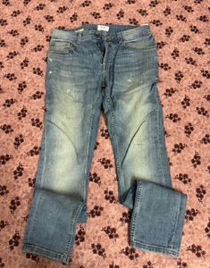 Only &amp; Sons Men's Classic Fit Distressed Jeans