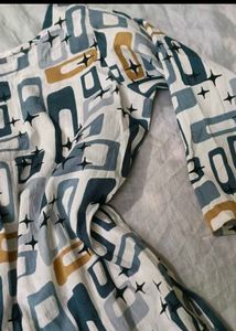 Retro Geometric Print Dress