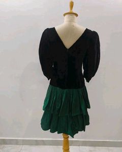 Vintage Velvet &amp; Emerald Green Dress