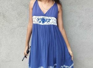 Bohemian Blue Maxi Dress