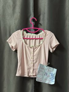 LULU& sky Pink lace32-34