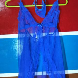 Blue Nighty Set For Women