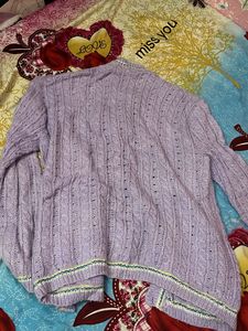Lilac Knit Cardigan