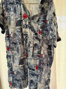 London Themed Graphic Polo Shirt
