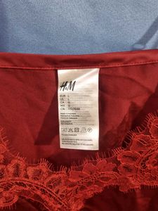 H&amp;M Hot Red Lace Cami Top with pants