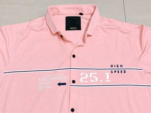 Stylish Pink Short Sleeve Shirt