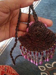handcrafted magenta howlite gemstone beaded statem
