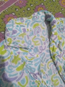 Bohemian Print Tie-Front Blouse