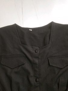 Classic Black Button-Up kurta