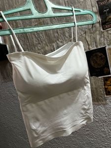 White Seamless Padded Tube Top
