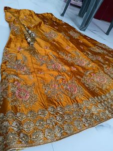 Showroom piece Mustard Red Lehenga