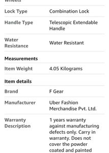 F Gear Large Luggage