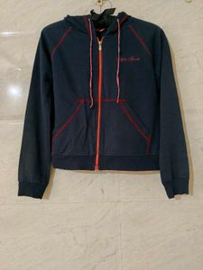 Navy Blue Zip-Up Hoodie