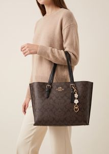 Coach Signature Tote Bag with Charm