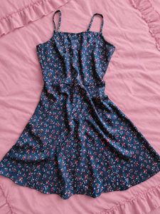 Cute Floral Print Mini Dress