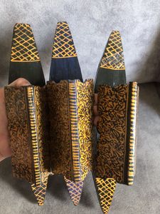 Set Of 3 🛶 Hand Painted  Kashmiri Willow Boats