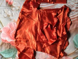 Satin Wrap Top