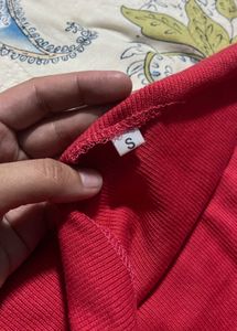 Chic Red Long Sleeve Top