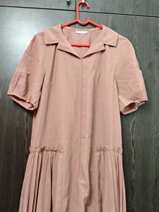 Pink Collared Midi Dress