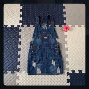 Ripped Denim Pinafore Dungaree⭐️