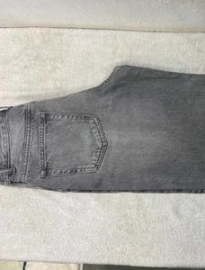 Gray Wide Leg Jeans