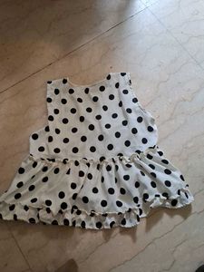 polka dot peplum tops