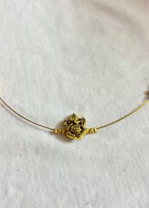 Delicate Gold Necklace with Ganesha Pendant