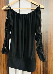 Elegant Off-Shoulder Embellished Top