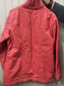 Orange  Leather Jacket