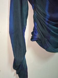 Mesh navy blue top